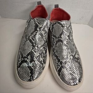 Hey Dude Peyton Gray Snakeskin Slip On Sneakers Sz 10